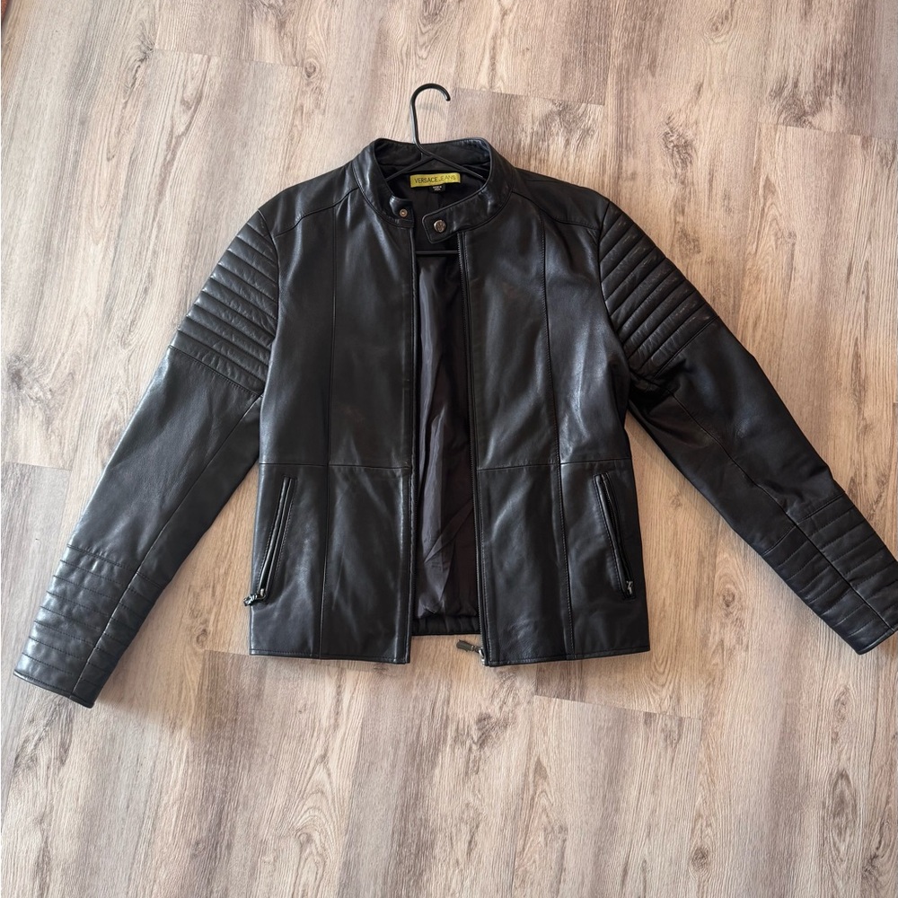 Versace Jeans Black Leather Jacket